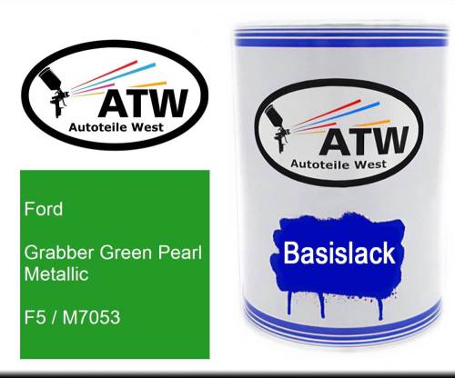 Ford, Grabber Green Pearl Metallic, F5 / M7053: 500ml Lackdose, von ATW Autoteile West.